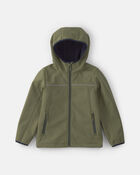 Boys  Quilted Mid Weight Jacket- Green, image 1 of 4 slides