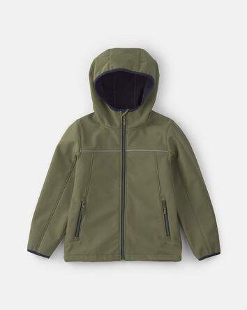 Boys  Quilted Mid Weight Jacket- Green, 