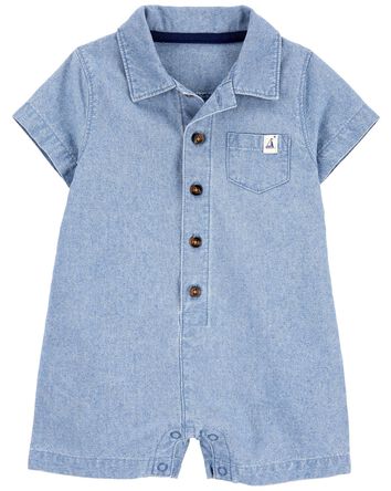 Barboteuse en chambray, 