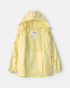 Girls Lemon Print  Rain Jacket- Yellow, image 2 of 3 slides