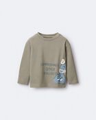 Toddler Rock Collector Long-Sleeve Relaxed Graphic Tee - Olive, image 6 of 7 slides