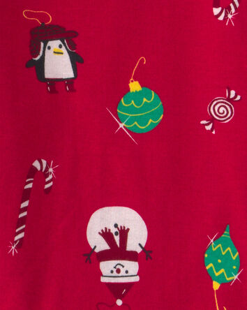 Baby 2-Piece Christmas Penguin Snug Fit 2-Piece Pyjama Set - Red, 