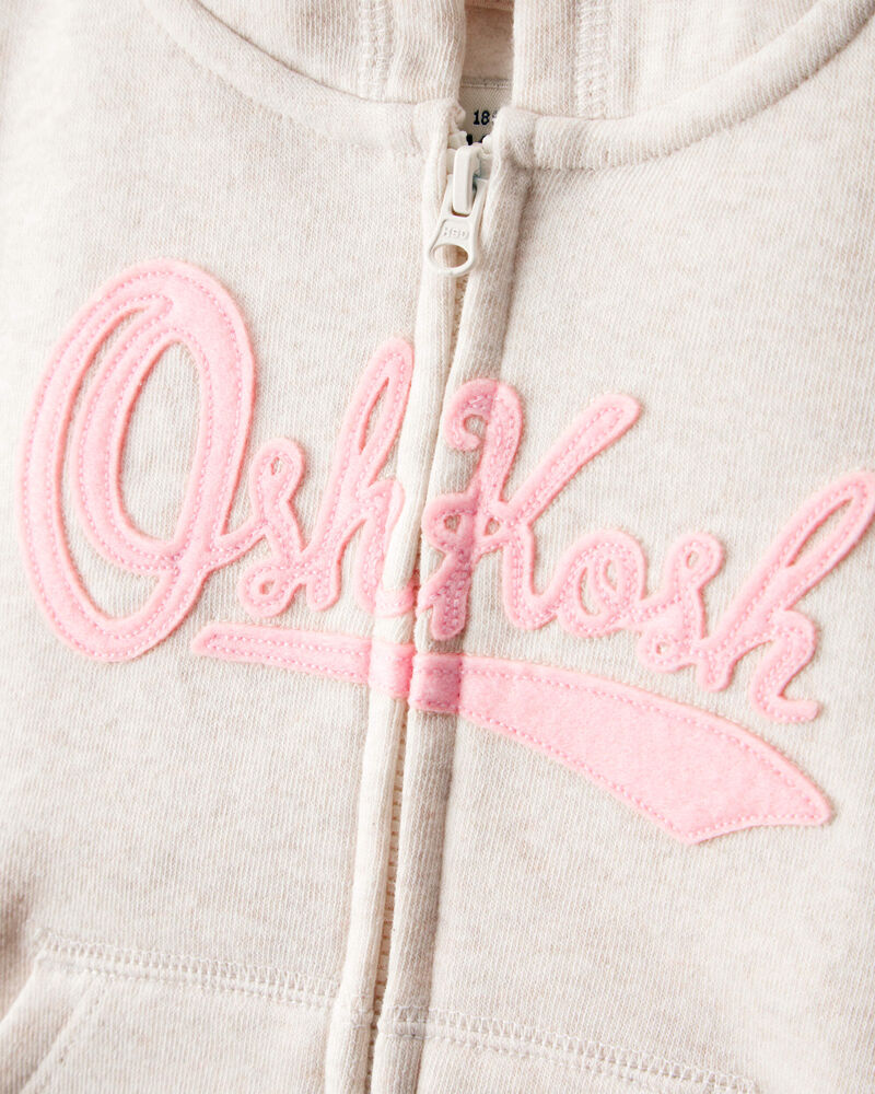 Baby Solid French Terry Hooded Jacket, image 2 of 4 slides