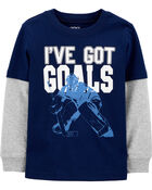 T-shirt hockey à manches de style superposé, image 1 sur 2 diapositives