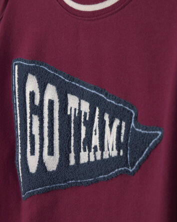 Gar&ccedil;ons - Chandail &laquo;Go Team!&raquo; - Bourgogne, 