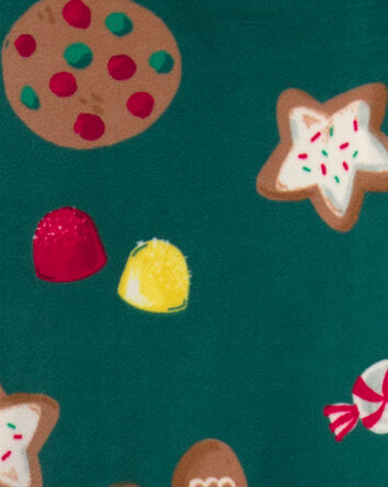 Toddler 2-Piece Christmas Gingerbread DreamPlush Snug Fit Pyjama Set - Green, 