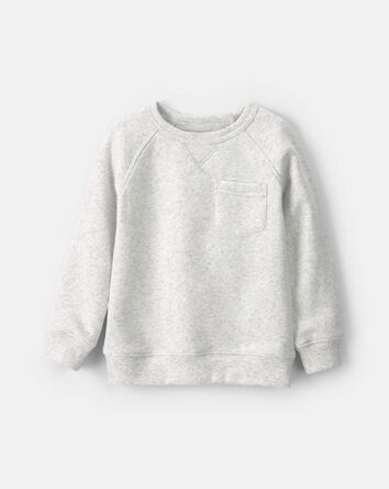 Toddler Boy Fleece Pullover Sweatshirt - Grey, 