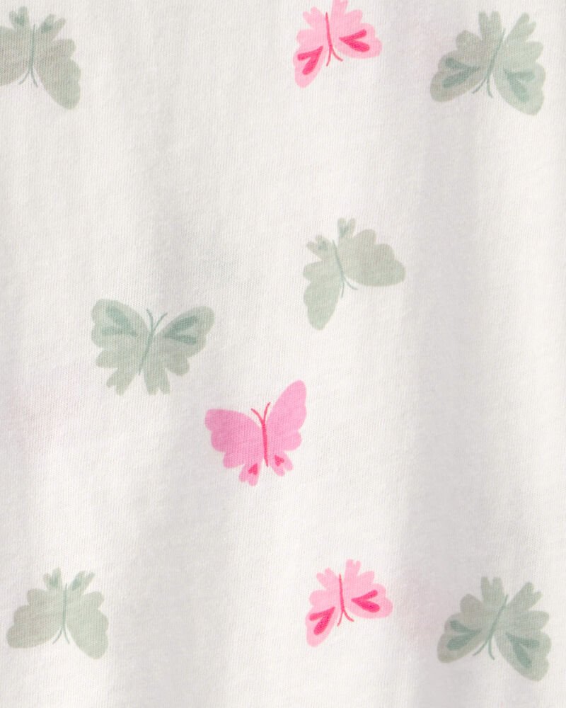 Toddler Girl Butterfly Tee - Ivory, image 2 of 3 slides