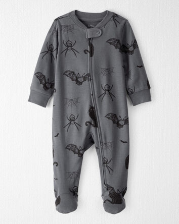 Baby Organic Cotton Sleepers in Spooky Creatures, 