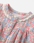 B&eacute;b&eacute; fille - Robe en gaze de coton biologique &agrave; motif fleuri printanier, image 5 sur 5 diapositives