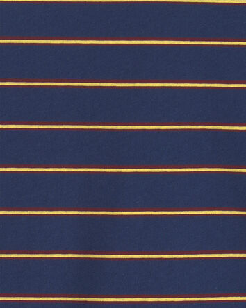 Gar&ccedil;ons - T-shirt manches longues &agrave; rayures - Bleu marine/Rouge, 