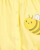 Baby Bee Short-Sleeve Romper - Yellow, image 2 of 3 slides