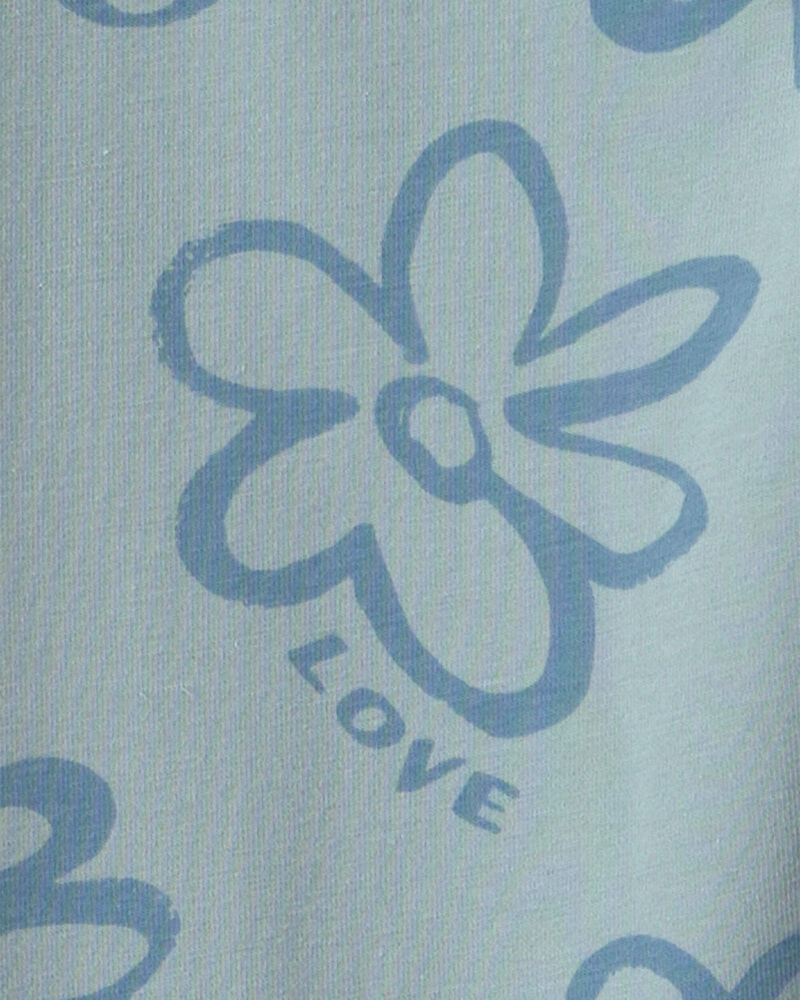 Filles - Legging extensible &agrave; motif floral - Bleu, image 3 sur 3 diapositives