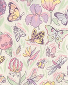 Girls Butterfly 100% Cotton Snug Fit 2-Piece Pyjama Set - Cream, image 4 of 5 slides