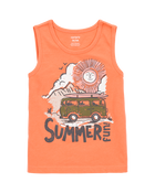 Toddler Summer Graphic Tank - Orange, image 1 of 3 slides