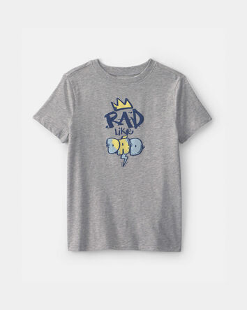 Gar&ccedil;ons - T-shirts &agrave; imprim&eacute; &laquo;Rad Like Dad&raquo; - Gris, 