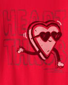Boys Valentine's Day Heart Throb Long-Sleeve Graphic Tee - Red, image 2 of 3 slides