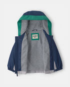 Toddler Boy Boy Mid Weight  Colorblock Jacket- Grey/Navy
, image 2 of 3 slides