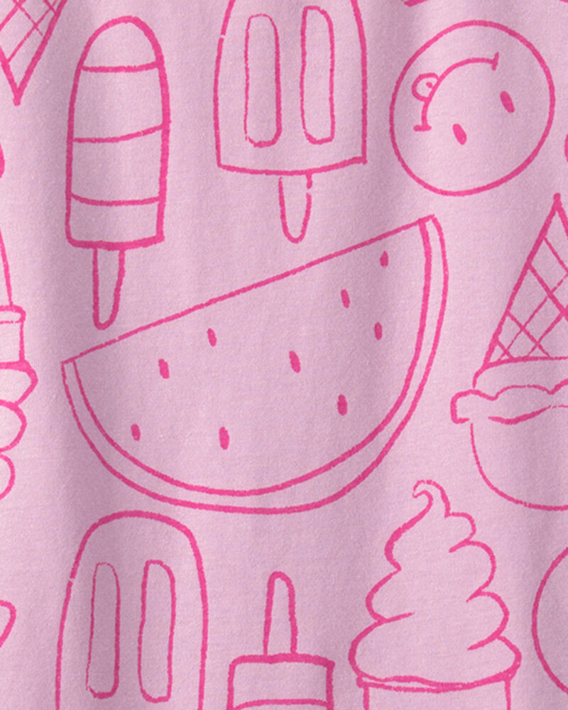 Girls Summer Treats Short-Sleeve Top - Pink, image 2 of 3 slides