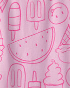 Girls Summer Treats Short-Sleeve Top - Pink, image 2 of 3 slides