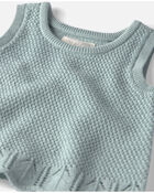 Baby Girl 2-Piece Organic Cotton  Knit Top & Short Set, image 3 of 5 slides