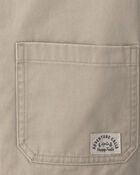 Kids Organic Cotton Twill Barn Jacket - Khaki, image 4 of 4 slides