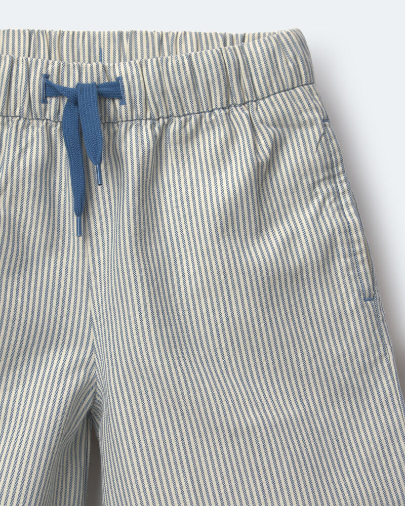 Toddler Girl Wide-Leg Pants in Stripes - Slate Blue, image 3 of 3 slides