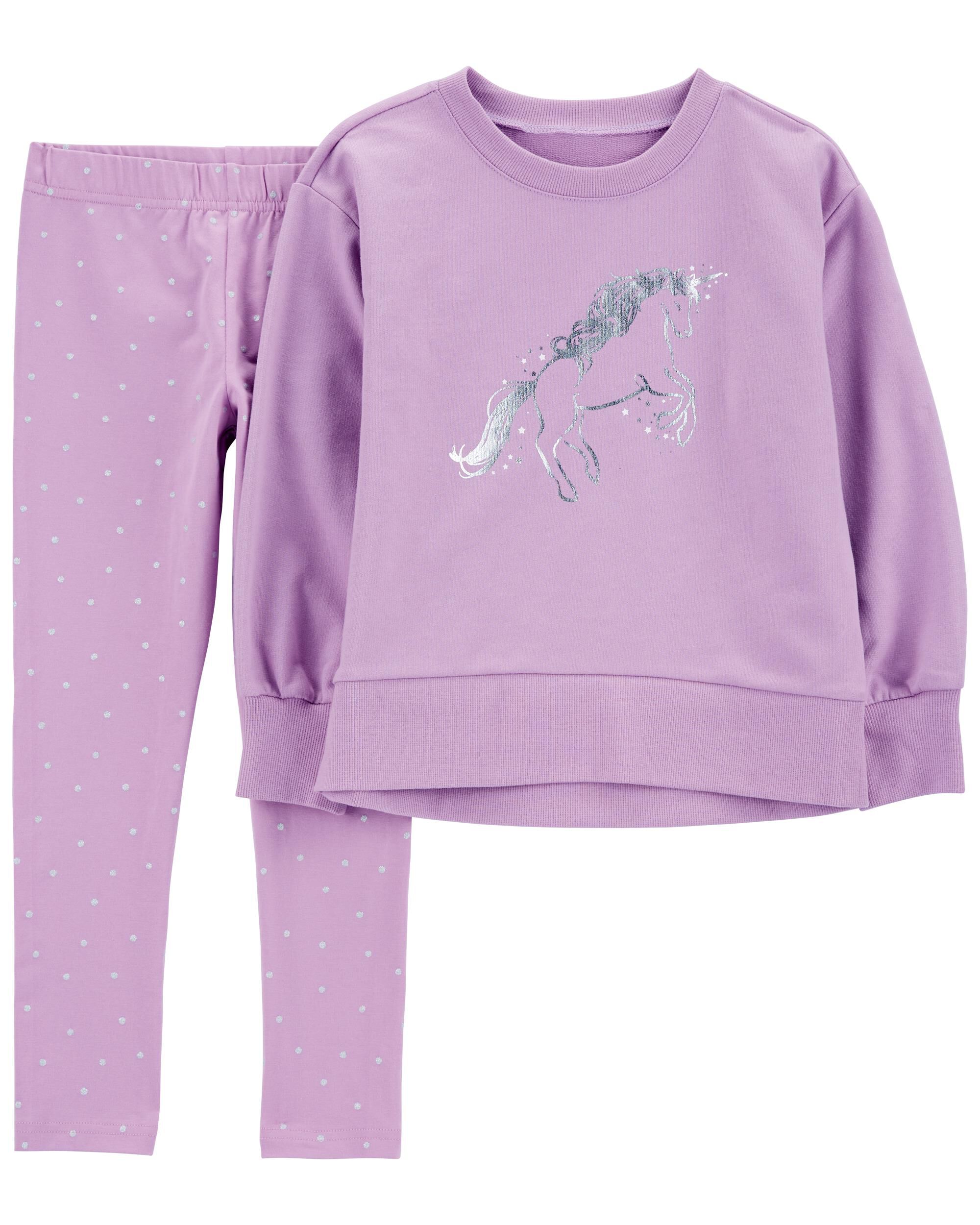 Kids Girls Kid 2 Piece Unicorn Pullover Legging Set 5 Carter s