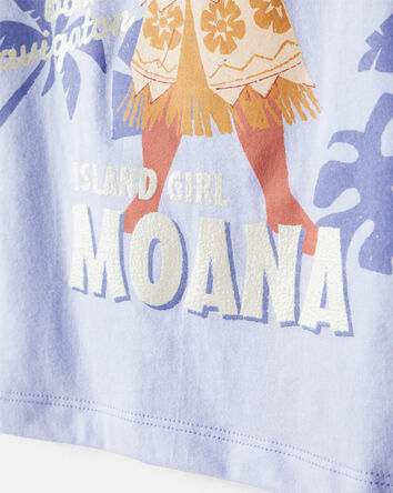 Filles - T-shirt &agrave; manches courtes &agrave; imprim&eacute; Moana Disney&copy; - Bleu, 
