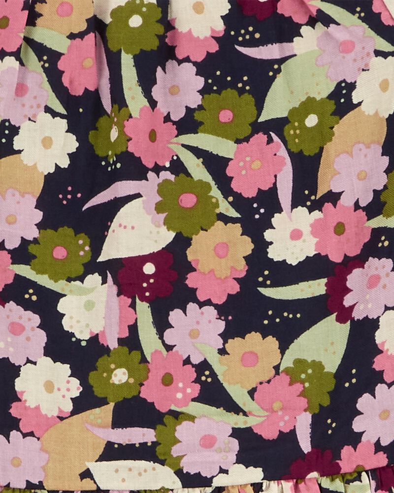 Floral Twill Dress, image 3 of 4 slides