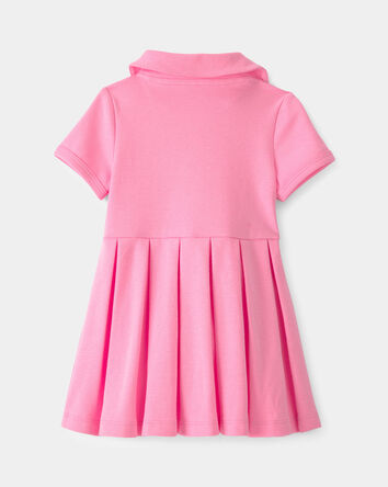 Baby Girl Pleated Tennis Dress - Pink, 