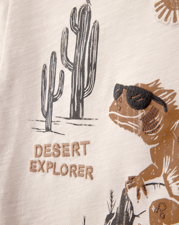 Toddler Desert Lizard Graphic Tee - Ivory, 
