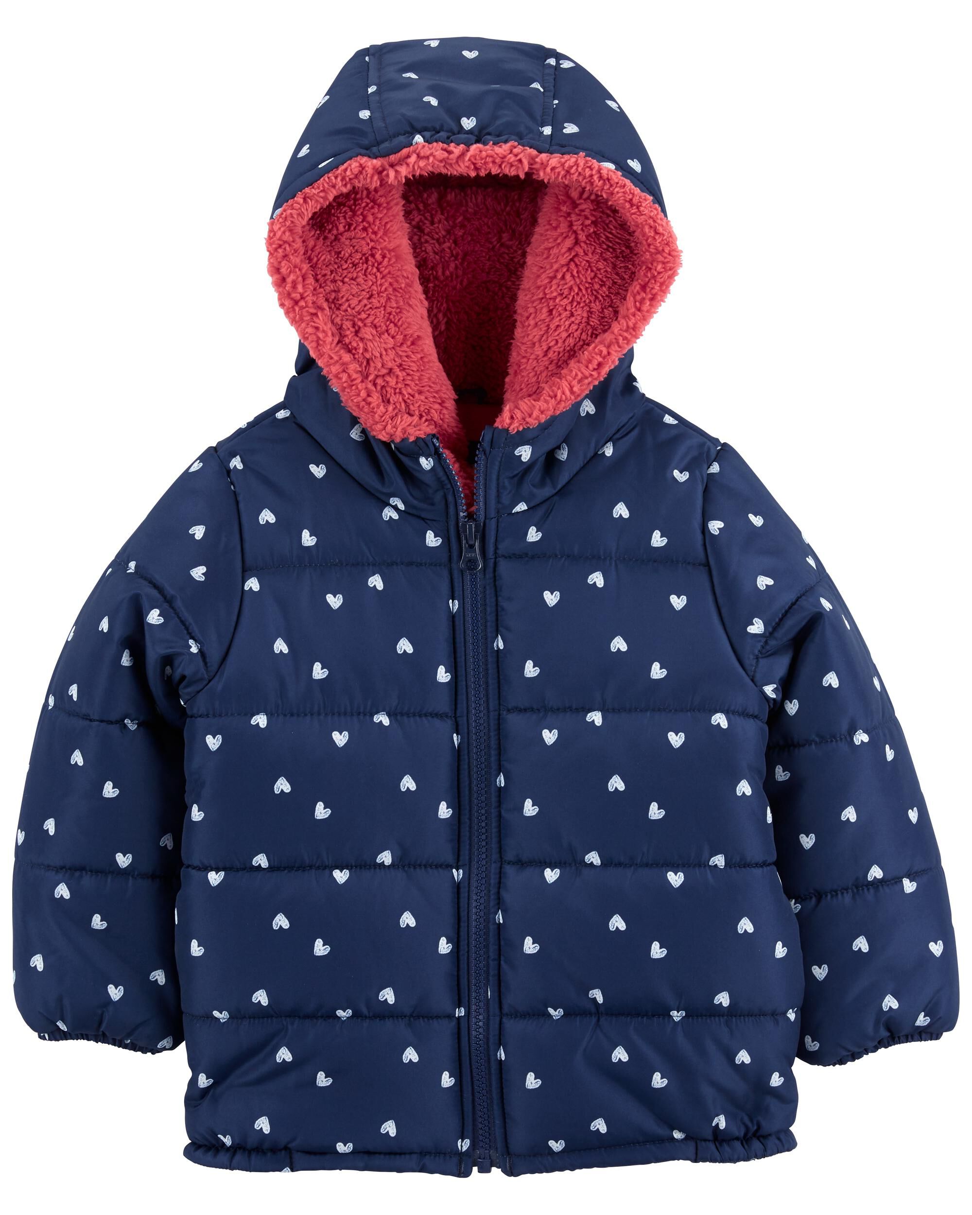 Fleece lined shop puffer jacket