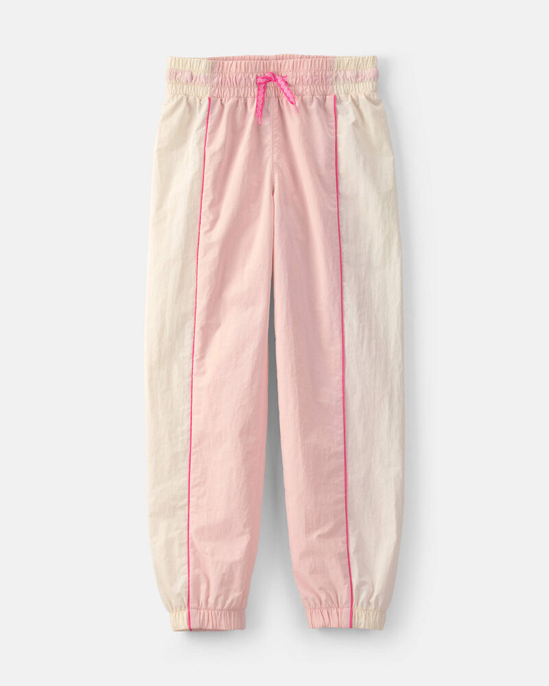 Girls Striped Drawstring Joggers - Pink, image 1 of 4 slides