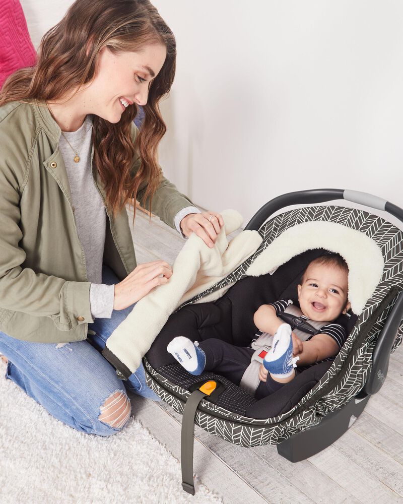 STROLL & GO Car Seat Cover - Grey Feather, image 7 of 10 slides