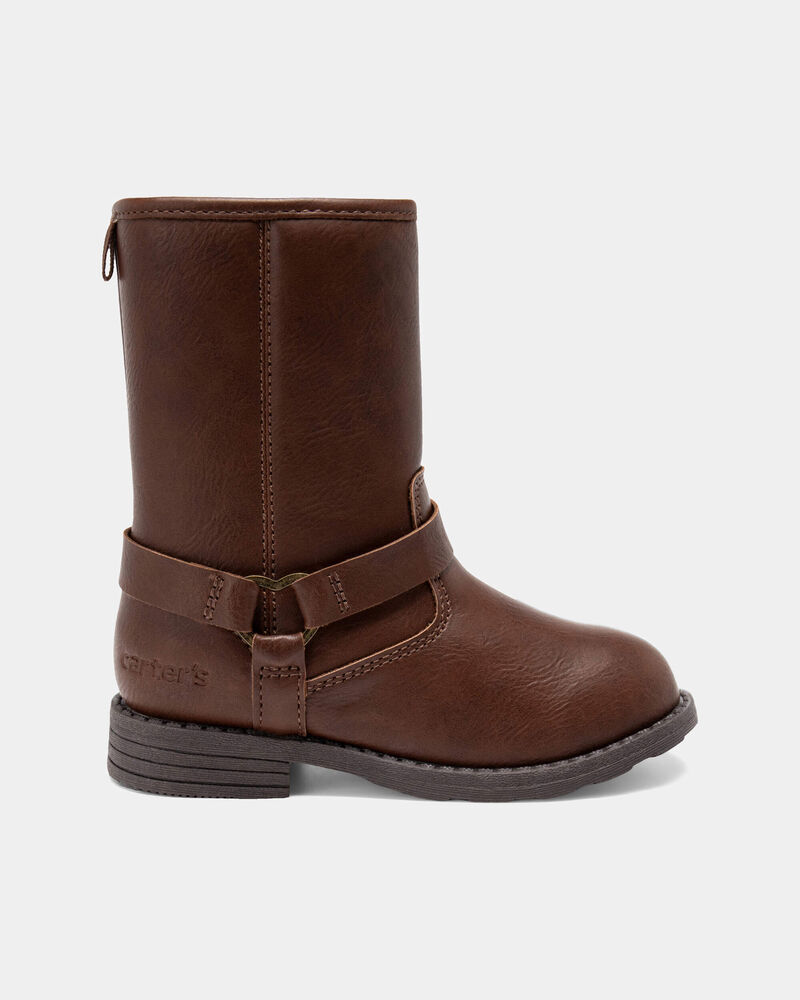 Toddler Girl Fashion Boots - Brown, image 3 of 7 slides