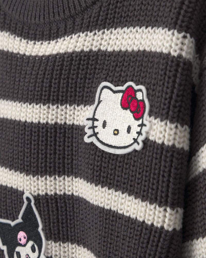 Toute-petite fille &ndash; Chandail &agrave; rayures &agrave; motif Hello Kitty&reg; &ndash; Gris, image 2 sur 3 diapositives