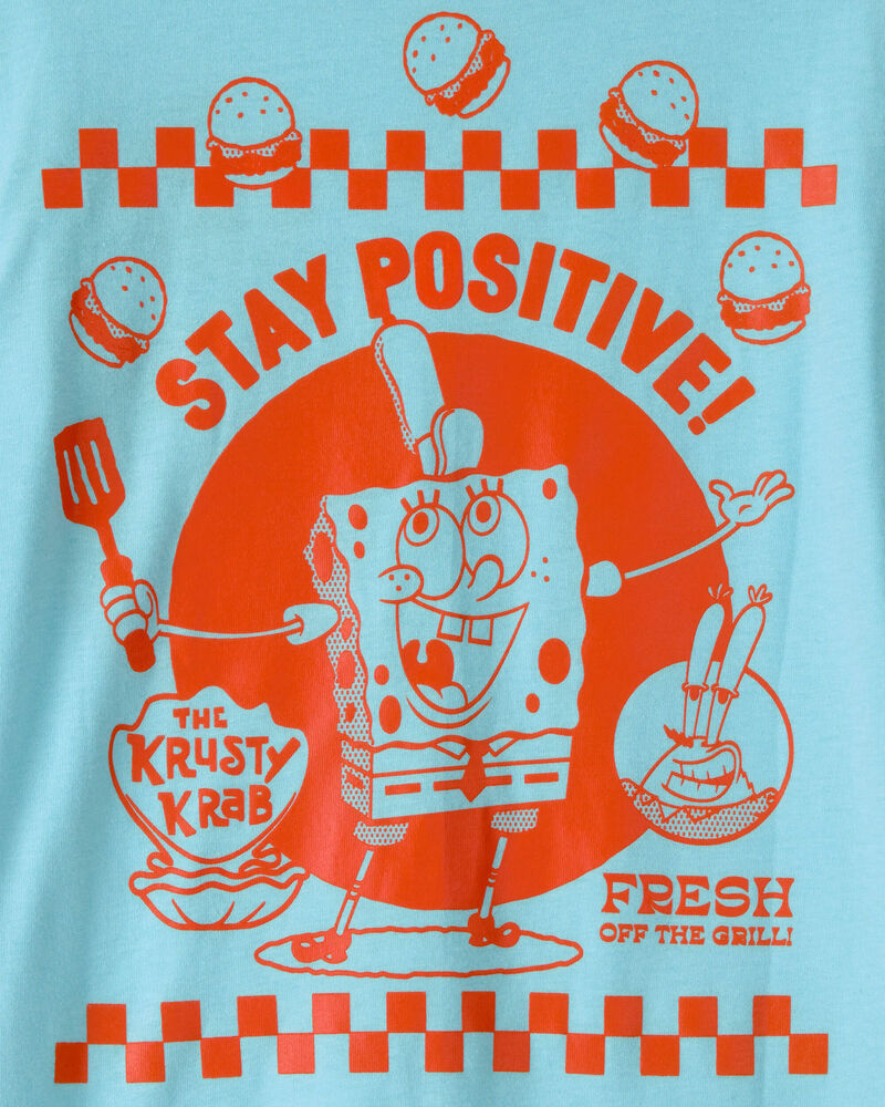 Gar&ccedil;ons - T-shirt &agrave; imprim&eacute; de Bob L'&eacute;ponge de Nickelodeon - Bleu, image 4 sur 4 diapositives