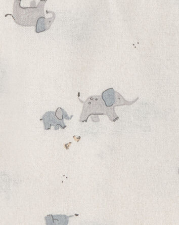 Baby 4-Pack Elephant Receiving Blankets - Grey/Ivory, 
