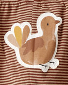 Baby My First Thanksgiving Cotton Long-Sleeve Tee & Pant Set - Brown/Cream, image 2 of 4 slides