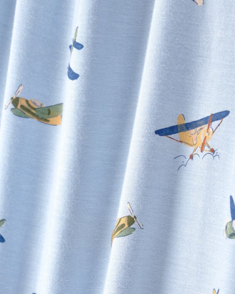 Gar&ccedil;ons - Ensemble 2 pi&egrave;ces pyjama PurelySoft &agrave; fermeture &agrave; glissi&egrave;re 2 sens, avion - Bleu, image 5 sur 5 diapositives