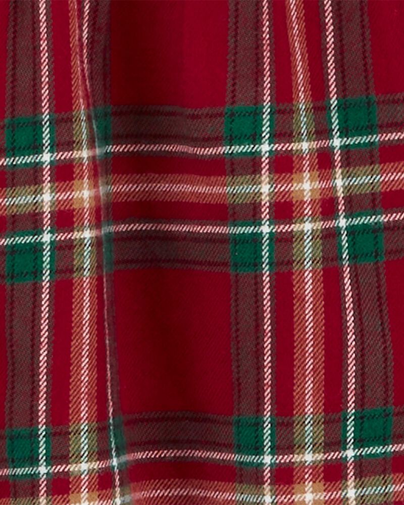 Kid 2-Piece Plaid Flannel Top & Stretch Leggings, image 2 of 3 slides