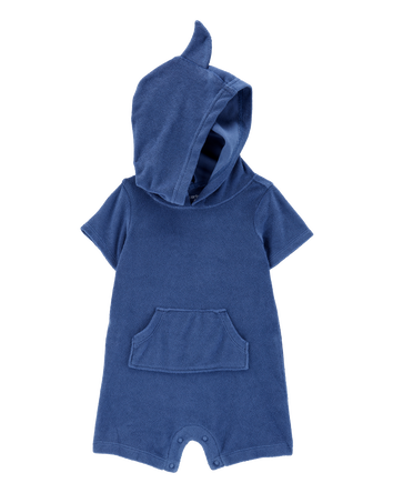 Baby Shark Hood Fastening Romper, 