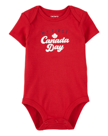 Baby My First Canada Day Bodysuit - Red, 