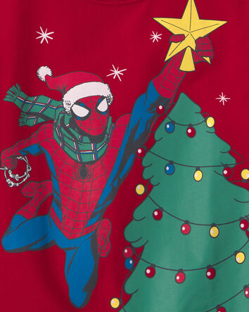 Gar&ccedil;ons - Chandail ouat&eacute; Spider-Man de &copy;Marvel de No&euml;l &ndash; Rouge, 