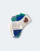 Tout-petit gar&ccedil;on - Emballage 3 paires de chaussettes mi-mollet &agrave; motif lion et rayures, image 1 sur 3 diapositives