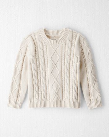 Toddler Organic Cotton Cable Knit Sweater, 
