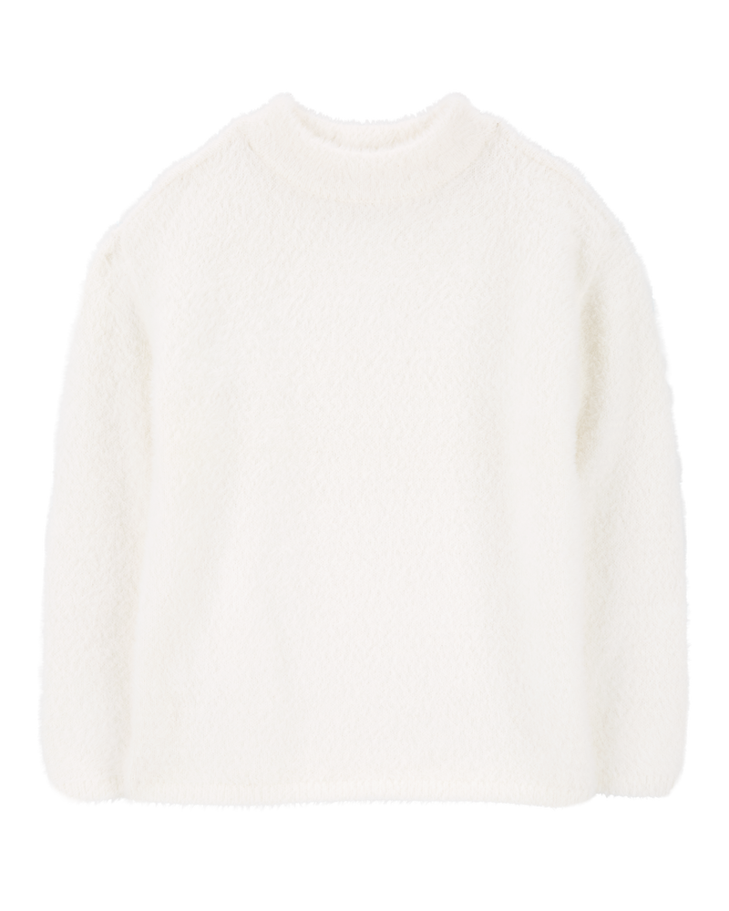 Fluffy white sweatshirt cheap
