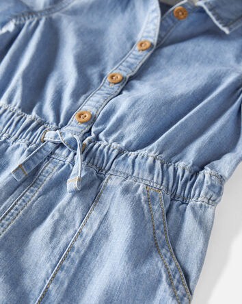 Toddler Organic Cotton Chambray Romper
, 