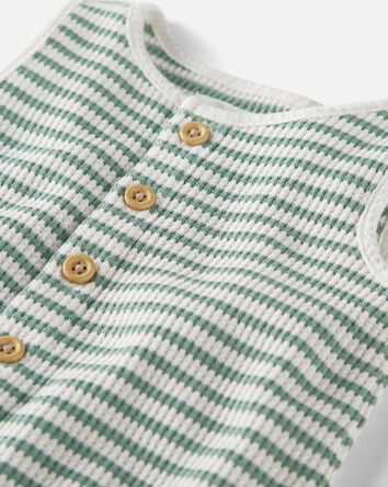 Barboteuse en tricot gaufré fabriquée à partir de coton biologique, 